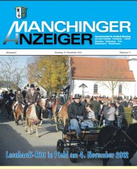 Manchinger Anzeiger vom November 2012