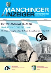 Manchinger Anzeiger vom Januar 2016