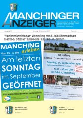 Manchinger Anzeiger vom September 2016