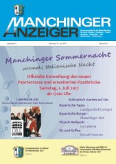 Manchinger Anzeiger vom Juni 2017