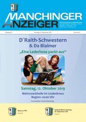 Manchinger Anzeiger vom September 2019