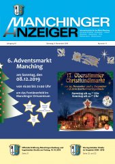 Manchinger Anzeiger vom November 2019